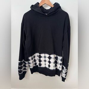 Talentless Black Tie-Dye Hoodie Sweatshirt – Minimal Streetwear – Size M